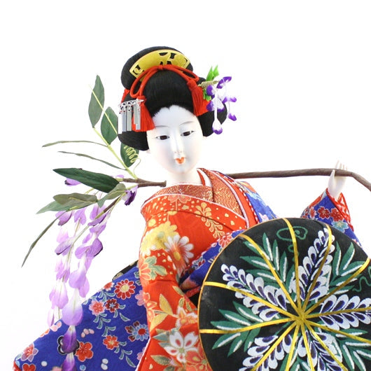Fujimusume II - doll in silk kimono