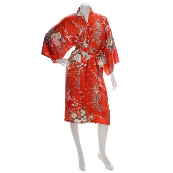 Hana Short Silk Kimono