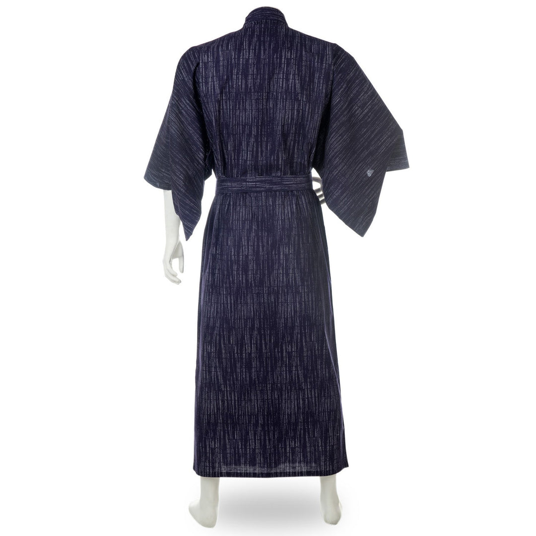 Kasuri langer marineblauer Kimono