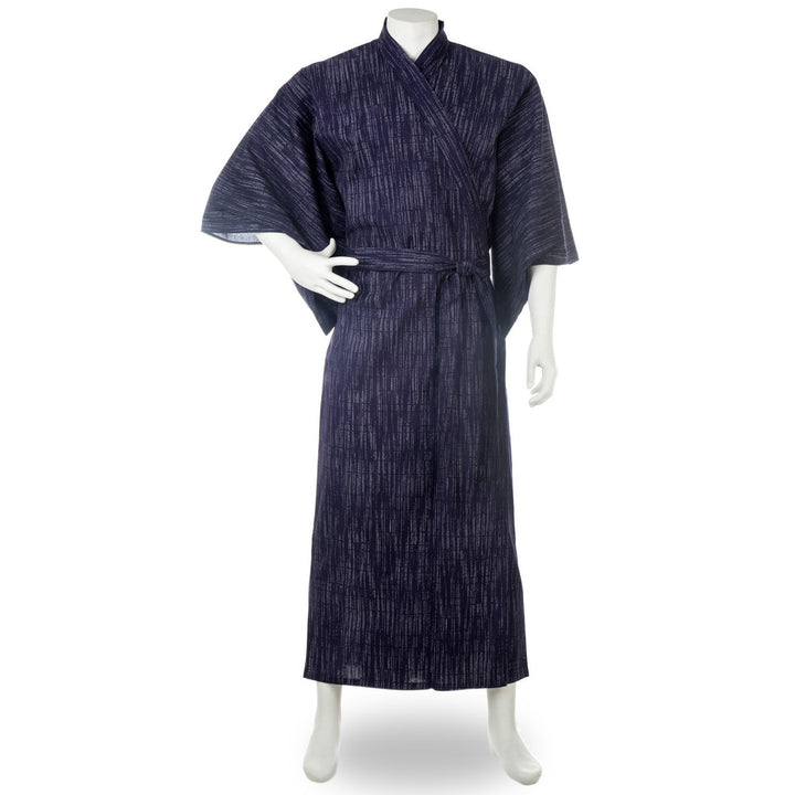 Kasuri langer marineblauer Kimono