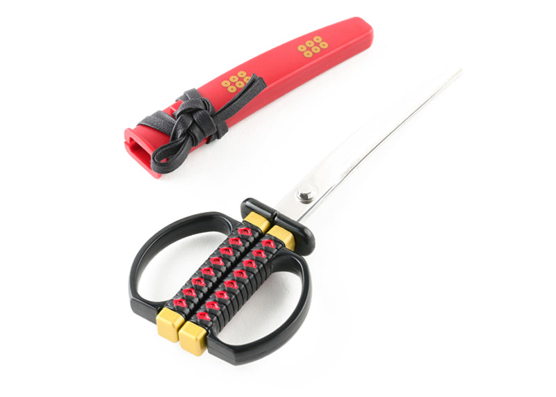 Katana-Schere mit Ständer, Rot